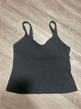 lululemon athletica Black Cropped V-Neck Active Tank